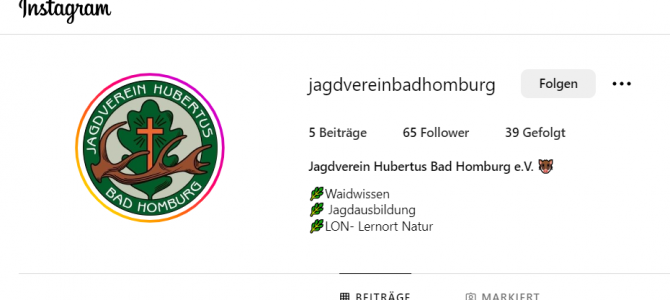 😊 JV Hubertus jetzt auch bei Instagram 💖